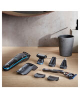 Male Grooming Kit 9-in-one precision Face/Head/Body Trimmer with free Gillette Fusion ProGlide Manual Razor